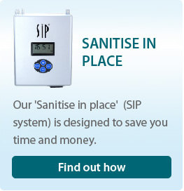 Our 'Sanitise in place'  
(SIP system) is designed to 
save you time and money.  
Find out how.
